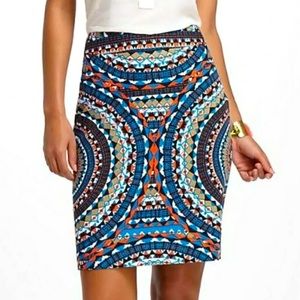 Anthropologie Tabitha Colorful Mosaic Skirt
